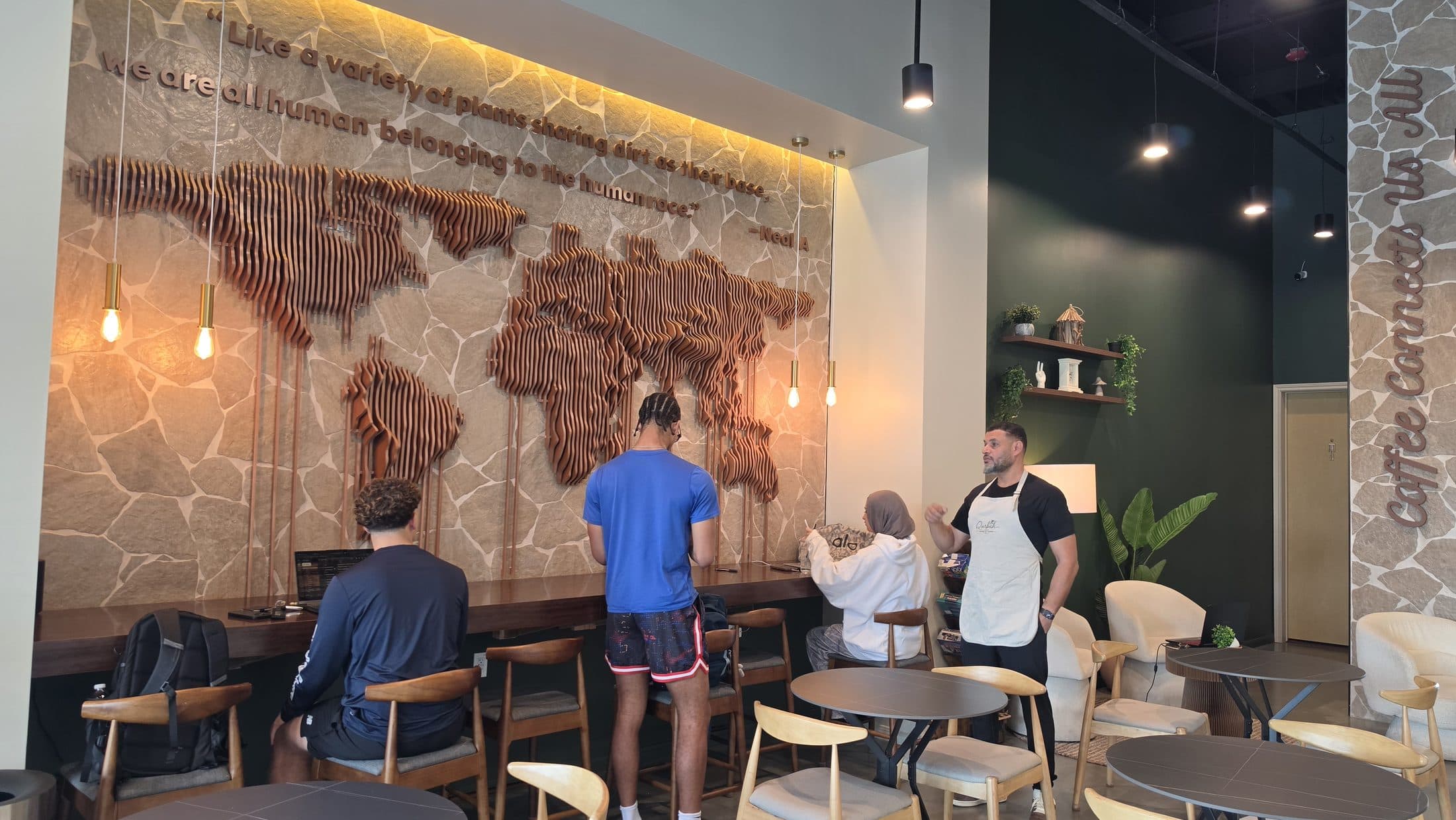 The map wall, in company