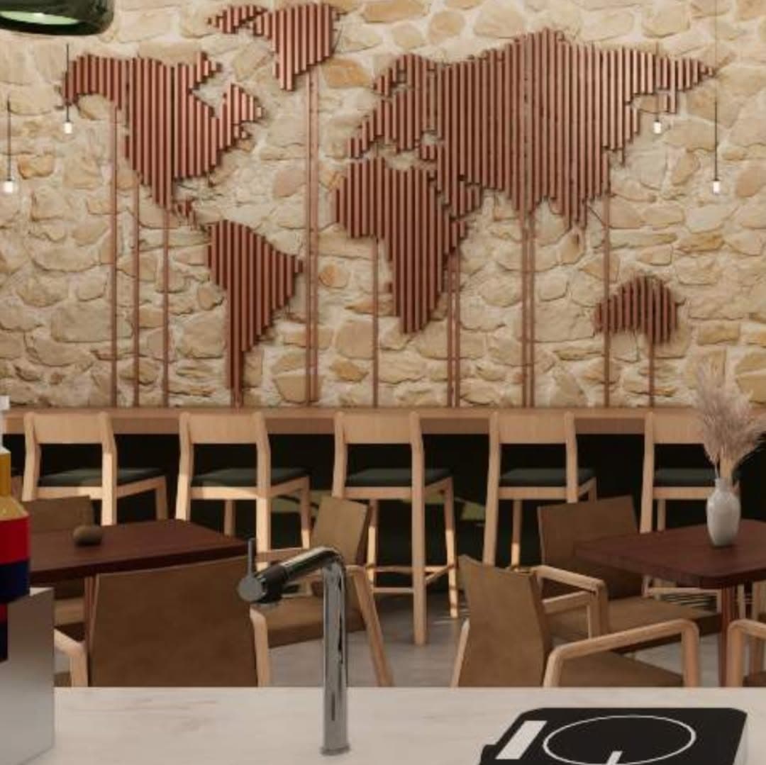 The bar detail, as designed
