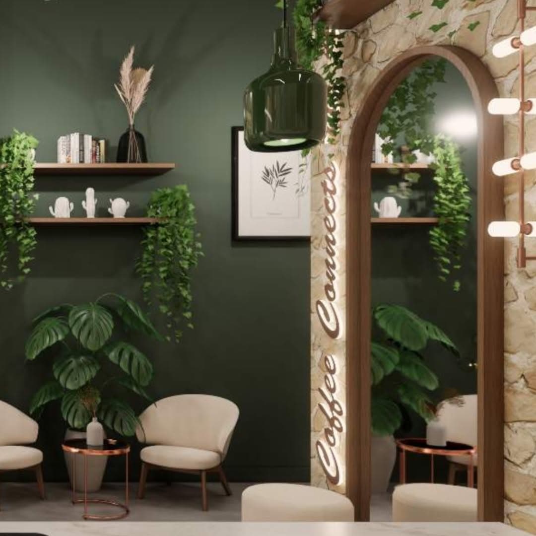 The green lounge, as designed