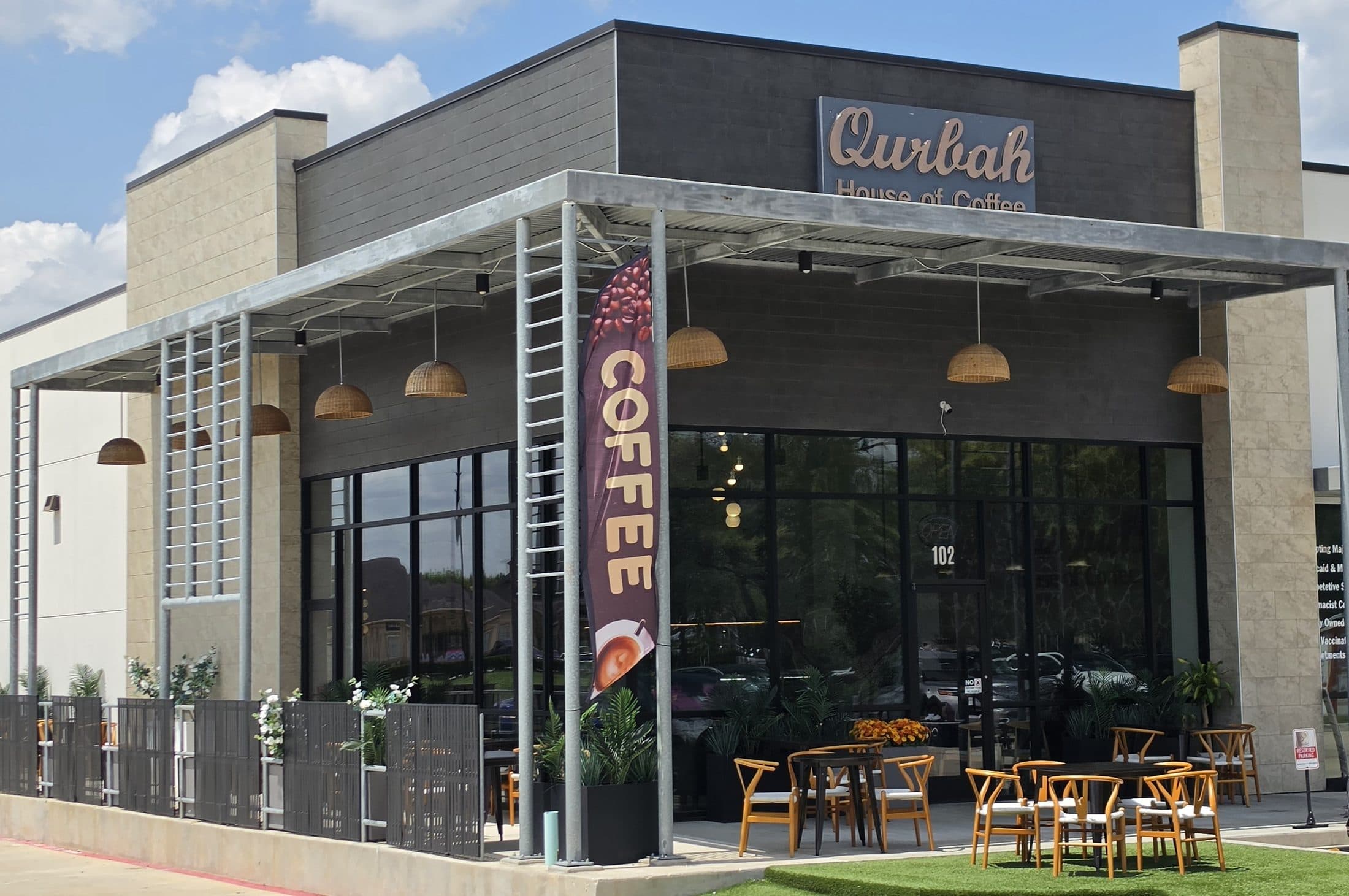 The Qurbah House of Coffee storefront